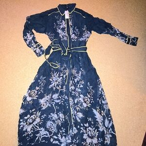 Karen Millen Blue Floral Long Sleeve Dress